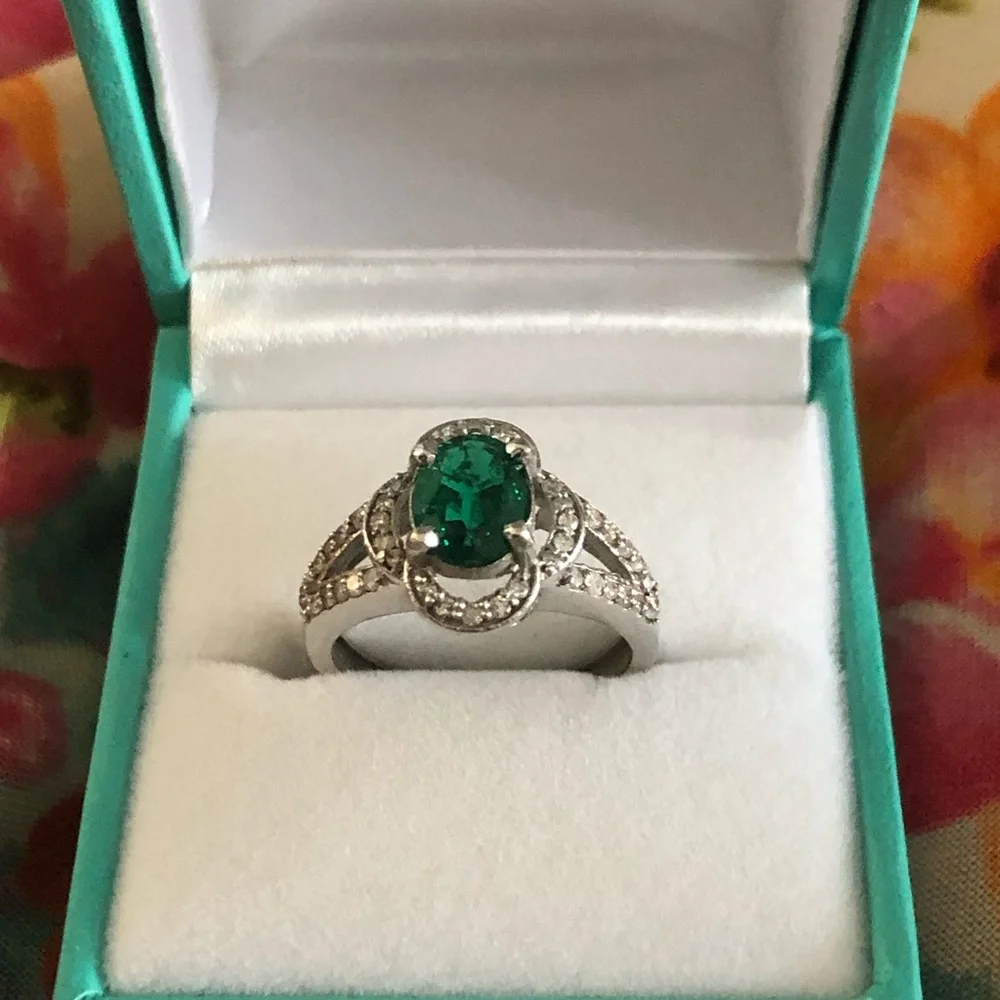 ⛔️Sold⛔️14k white gold ring - Picture 4 of 8